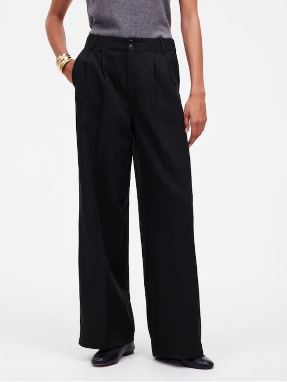 NWT Madewell The Harlow Wide-Leg Pant in Drapey Twill Size 0
